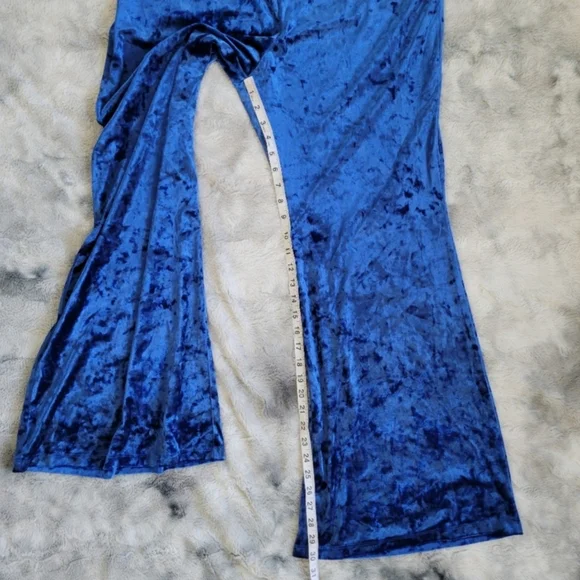NWOT Eloquii High Rise Wide Leg Crushed Velvet Pants 18/20 - Picture 8 of 8